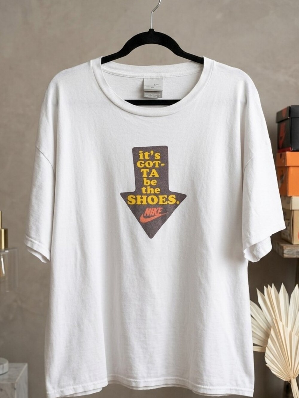 Vintage Nike White Graphic T-Shirt It's Gotta Be The Shoes Unisex Retro Y2k
